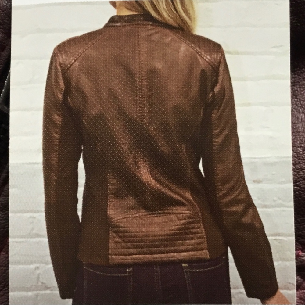 ‼️SALE‼️ NWT Sebby Collection Faux Leather Moto Jacket - Picture 15 of 15